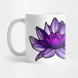 Stained Glass Purple Lotus Flower Mug